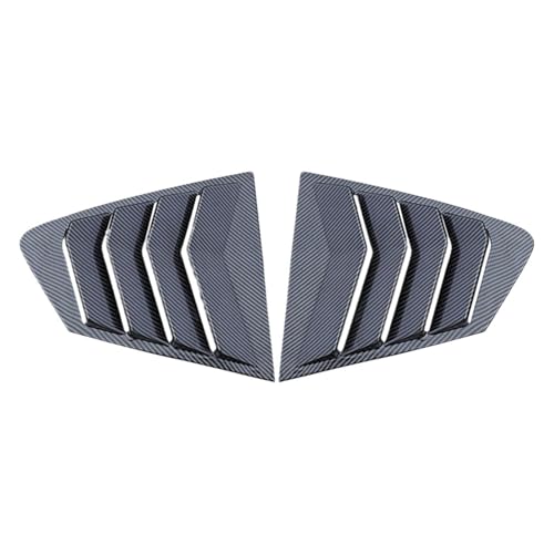 ISJRJF Heckscheibe Louver Seitenfenster Louver Fit Für Mazda 3 Axela Limousine 2020 2021 2022 Hinten Fenster Jalousie Änderung Blasdüse Dekoration(Carbon Fiber) von ISJRJF