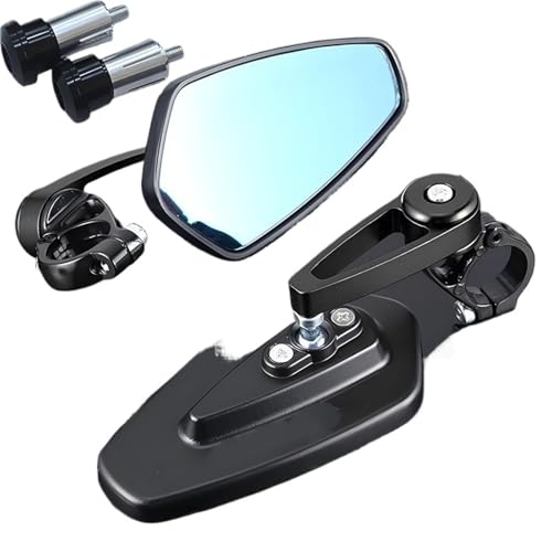 ISJRJF Motorrad Spiegel Set Seitenspiegel 1 Paar Motorrad-Rückspiegel Universal-Scooter-Lenkerendspiegel Passend für Kawasaki Z650 Z 650(A) von ISJRJF