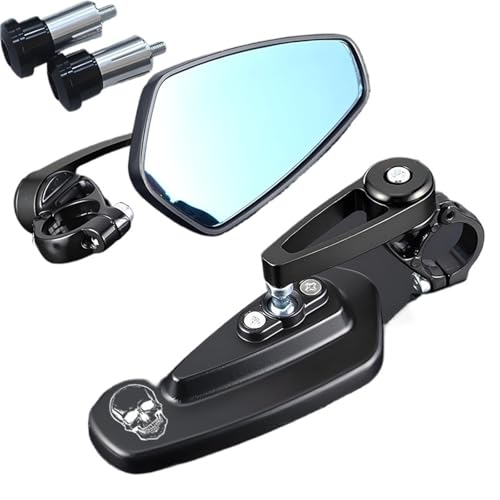 ISJRJF Motorrad Spiegel Set Seitenspiegel 1 Paar Motorrad-Rückspiegel Universal-Scooter-Lenkerendspiegel Passend für Kawasaki Z650 Z 650(E) von ISJRJF