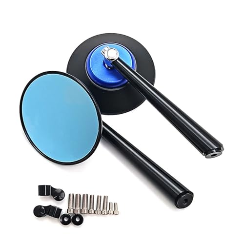 ISJRJF Motorrad Spiegel Set Seitenspiegel CNC-Aluminium-Mehrfarbiger runder Motorrad-Rückspiegel, universelle Motorrad-Ausstattung, 8 mm/10 mm Seitenspiegel(I) von ISJRJF