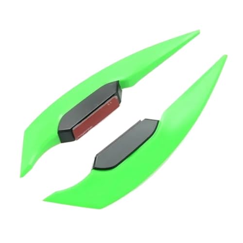 ISJRJF Motorrad Spoiler 1 Paar Motorrad Winglet Aerodynamische Spoiler Flügel Universal DIY Motorrad Dekoration Aufkleber(Green) von ISJRJF