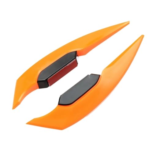ISJRJF Motorrad Spoiler 1 Paar Motorrad Winglet Aerodynamische Spoiler Flügel Universal DIY Motorrad Dekoration Aufkleber(Orange) von ISJRJF