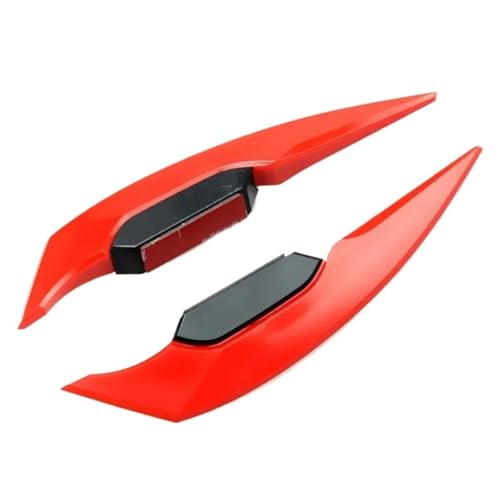 ISJRJF Motorrad Spoiler 1 Paar Motorrad Winglet Aerodynamische Spoiler Flügel Universal DIY Motorrad Dekoration Aufkleber(Red) von ISJRJF