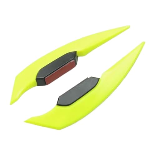ISJRJF Motorrad Spoiler 1 Paar Motorrad Winglet Aerodynamische Spoiler Flügel Universal DIY Motorrad Dekoration Aufkleber(Yellow) von ISJRJF