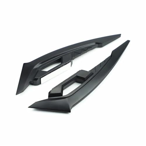 ISJRJF Motorrad Spoiler 2Pcs Aerodynamische Flügel Set Feste Wind Flügel Dekoration Aufkleber Motorrad Winglets Vorderseite Spoiler(Black) von ISJRJF