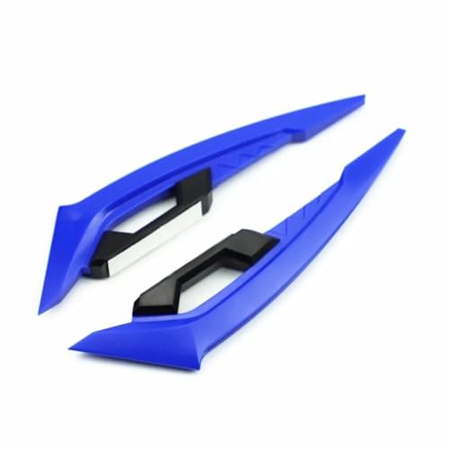 ISJRJF Motorrad Spoiler 2Pcs Aerodynamische Flügel Set Feste Wind Flügel Dekoration Aufkleber Motorrad Winglets Vorderseite Spoiler(Blue) von ISJRJF