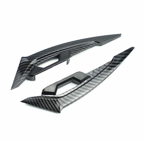 ISJRJF Motorrad Spoiler 2Pcs Aerodynamische Flügel Set Feste Wind Flügel Dekoration Aufkleber Motorrad Winglets Vorderseite Spoiler(Carbon Look) von ISJRJF