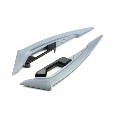 ISJRJF Motorrad Spoiler 2Pcs Aerodynamische Flügel Set Feste Wind Flügel Dekoration Aufkleber Motorrad Winglets Vorderseite Spoiler(Gray) von ISJRJF