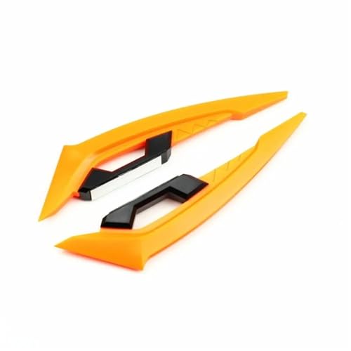 ISJRJF Motorrad Spoiler 2Pcs Aerodynamische Flügel Set Feste Wind Flügel Dekoration Aufkleber Motorrad Winglets Vorderseite Spoiler(Orange) von ISJRJF