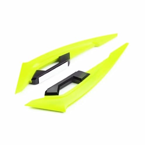 ISJRJF Motorrad Spoiler 2Pcs Aerodynamische Flügel Set Feste Wind Flügel Dekoration Aufkleber Motorrad Winglets Vorderseite Spoiler(Yellow) von ISJRJF