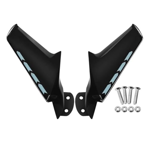 ISJRJF Motorrad Spoiler Fit Für ZX10R ZX6R 2016-2025 NINJA400 2018-2025 Spiegel Wind Flügel Flanke Spoiler Winglets Verkleidung Hinten(Matte Titanium) von ISJRJF