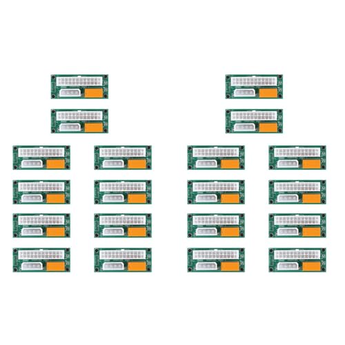 ISKDJBJG 20 Pack Dual PSU Multiple Power Netzteil Adapter, Add2Psu ATX 24 Pin zu Molex 4Pin Anschluss für BTC Miner von ISKDJBJG