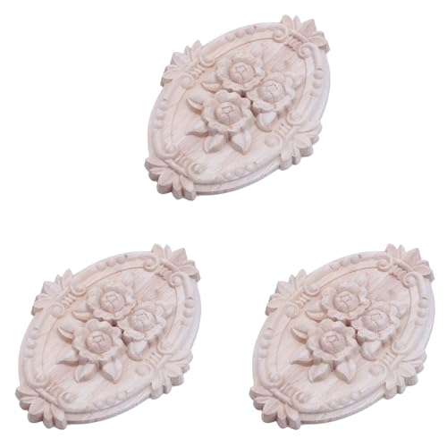 ISKDJBJG 3X Retro Ornament Applique Carving Ornament für Schranktür MöBel Dekoration (13X9Cm) von ISKDJBJG