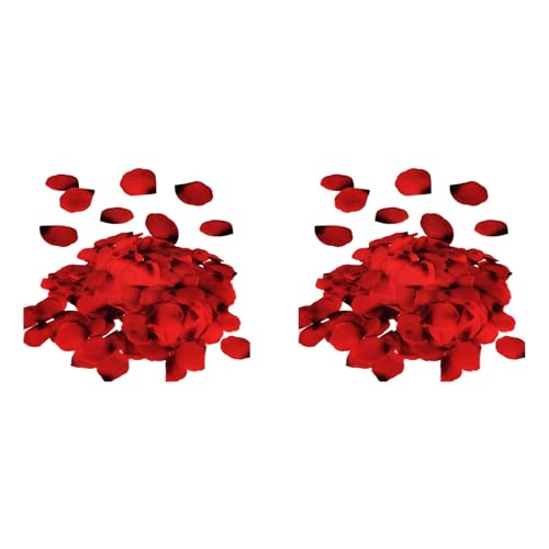 ISKDJBJG 6000 StüCk Rote KüNstliche RosenbläTter für Hochzeit Gang, Mitbringsel und Tisch, Vase, Inneneinrichtung von ISKDJBJG