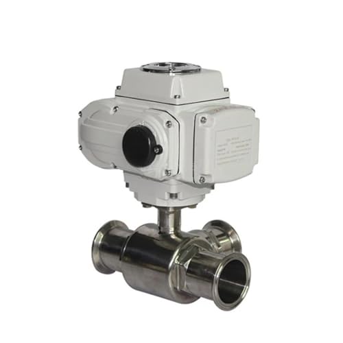 25 mm Dreiwege-Kugelhahn aus Edelstahl Q911F-16P Sanitärkarten-Hülsen-Kugelhahn 110 V AC 220 V AC 12 V DC 24 V DC (T-Typ 24 V DC) von ISLWQOULE