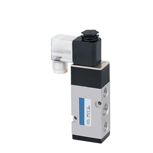 4M310 4M320 4M330 G 3/8 Verteiler-Typ-Magnetventil, Einzel-Doppelspulen-Pneumatikventil, 2 Positionen, 5-Wege, 3 Positionen, 5-Wege (einfarbig, 4M330C 10G3-8 3-5-Wege) von ISLWQOULE