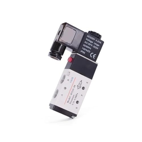 4V210-08 4V310-10 4V410-15 Pneumatisches elektrisches Magnetventil, Richtsteuerung, Magnetventil, 24 V, 220 V (4 V, 230p-08, AC24 V) von ISLWQOULE