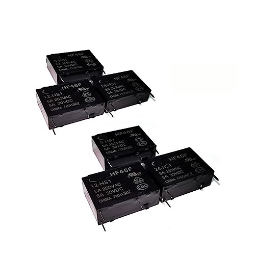 50 Stücke HF46F-5-HS1 HF46F-12-HS1 HF46F-24-HS1 5A250VAC 4PIN Relais DC 5V 12V 24V Leistungsrelais(24V) von ISLWQOULE
