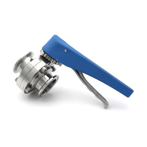 ISLWQOULE 1" 1.5" Sanitary Butterfly Valve 304 Stainless Steel Tri Clamp 25mm 38mm Plastic Multi-Position Handle(1 inch) von ISLWQOULE