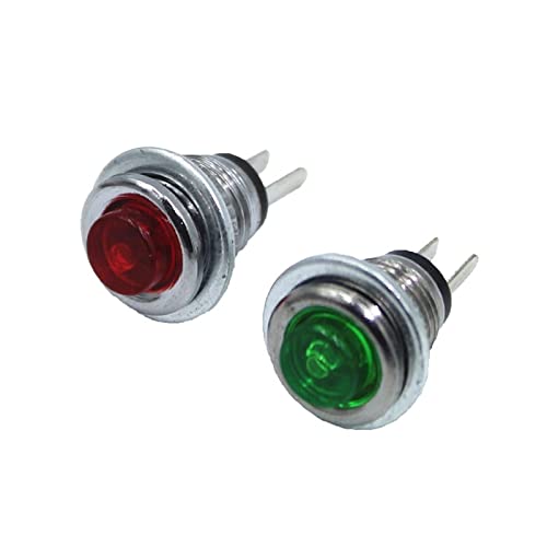 ISLWQOULE 10 Stück 2-poliger Mikroknopfschalter 8 mm 0,5 A 250 V AC Reset-Taste runder Schalter DS-101(Green) von ISLWQOULE