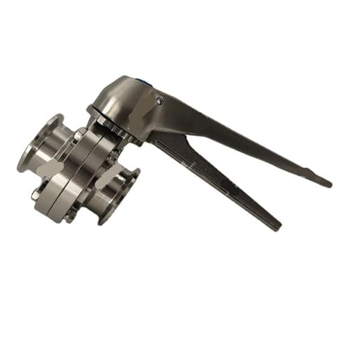ISLWQOULE DN15 and DN20 (TC34mm) Tri Clamp Butterfly Valve Squeeze Trigger Handle Silicone Sealing SS316 Stainless(DN20 TC34mm) von ISLWQOULE