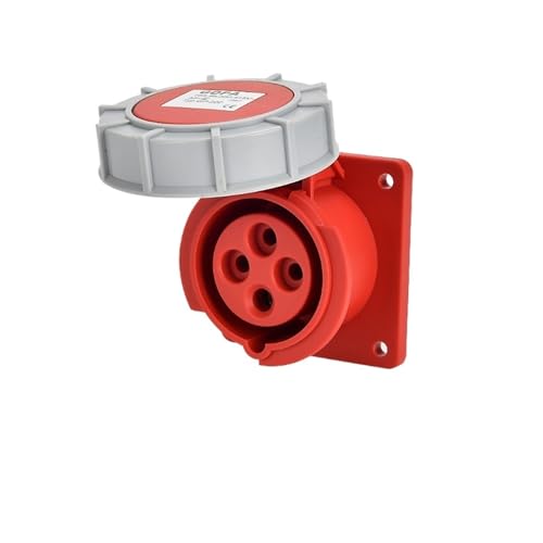 ISLWQOULE IP67 Industriestecker und -buchse Elektrischer Anschluss 3PIN 4PIN 5PIN 16A/32A wasserdichte Panel-Oberflächenbuchse(Panel Socket 4P32A) von ISLWQOULE