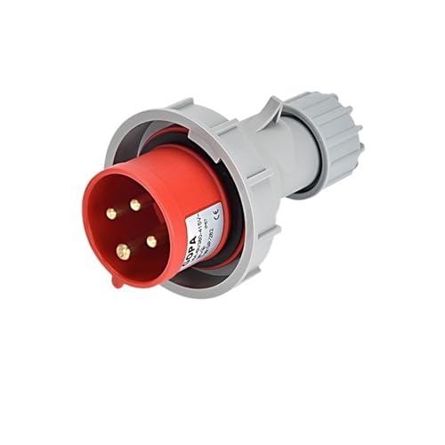 ISLWQOULE IP67 Industriestecker und -buchse Elektrischer Anschluss 3PIN 4PIN 5PIN 16A/32A wasserdichte Panel-Oberflächenbuchse(Plug 4P16A) von ISLWQOULE