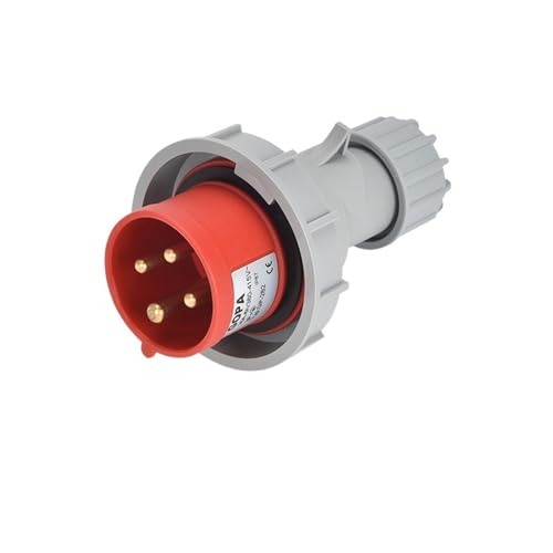 ISLWQOULE IP67 Industriestecker und -buchse Elektrischer Anschluss 3PIN 4PIN 5PIN 16A/32A wasserdichte Panel-Oberflächenbuchse(Plug 4P32A) von ISLWQOULE