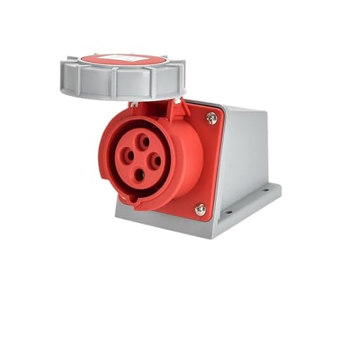 ISLWQOULE IP67 Industriestecker und -buchse Elektrischer Anschluss 3PIN 4PIN 5PIN 16A/32A wasserdichte Panel-Oberflächenbuchse(Surface Socket 4P16A) von ISLWQOULE