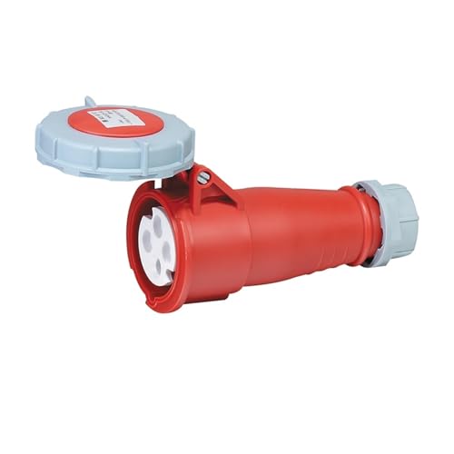ISLWQOULE IP67 Reverse Plug Wasserdichter Industrie-Luftfahrt-Stecker und -Buchse Docking 3-adrig 4-Loch 5-adrig 16A/32A High-End-Buchse(Connector 4P 16A) von ISLWQOULE