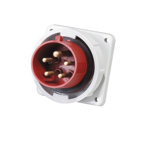 ISLWQOULE IP67 Reverse Plug Wasserdichter Industrie-Luftfahrt-Stecker und -Buchse Docking 3-adrig 4-Loch 5-adrig 16A/32A High-End-Buchse(Panel Plug5P 32A) von ISLWQOULE
