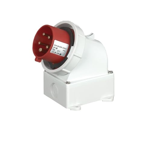 ISLWQOULE IP67 Reverse Plug Wasserdichter Industrie-Luftfahrt-Stecker und -Buchse Docking 3-adrig 4-Loch 5-adrig 16A/32A High-End-Buchse(Surface Plug5P 32A) von ISLWQOULE