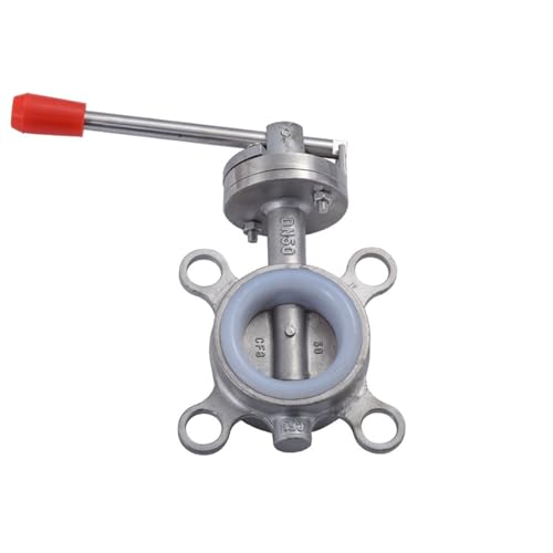 ISLWQOULE SS201/SS304 Stainless Steel Sanitary Wafer Butterfly Valve DN80/DN100/DN125/DN150 for Homebrew Dairy(SS304,DN100) von ISLWQOULE