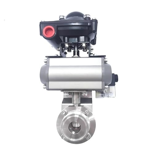 ISLWQOULE SS304 SS316L hygienic Sanitary Clamped Butterfly Valve with Pneumatic Actuator and Solenoid Valve Limited Switch for beve ISLWQOULE SS304 SS316L hygienic Sanitary Clamped Butterfly Valve with Pneumatic Actuator and Solenoid Valve Limited Switch for beve von ISLWQOULE