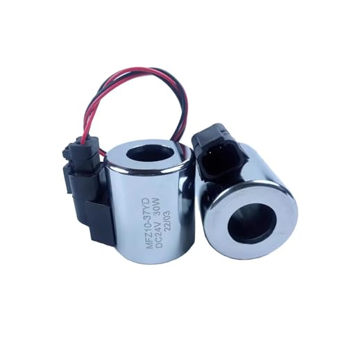 MFZ10-37YD Hydraulik-Magnetventilspule, Innendurchmesser 23 mm, Höhe 51 mm, mit Stecker-Außendurchmesser 45 mm, 30 W, DC 12 V, DC 24 V (DC 12 V mit Stecker), 1 Stück von ISLWQOULE