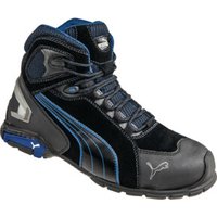 Sicherheitsstiefel Rio Black Mid Gr. 40 schwarz/blau Leder S3 SRC EN20345 von ISM