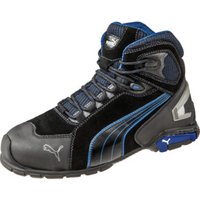 Sicherheitsstiefel Rio Black Mid Gr. 41 schwarz/blau Leder S3 SRC EN20345 von ISM