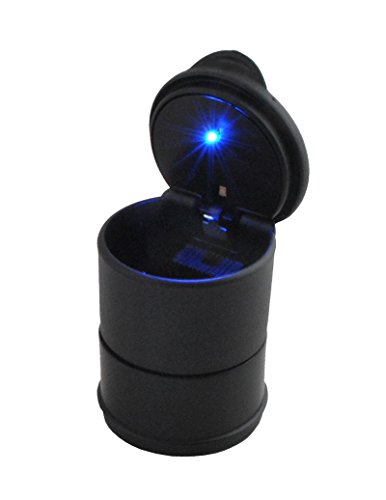 Auto Aschenbecher LED Blaue Beleuchtung Windsicher Dekorativ Universal Tragbar 1134 von ISO TRADE