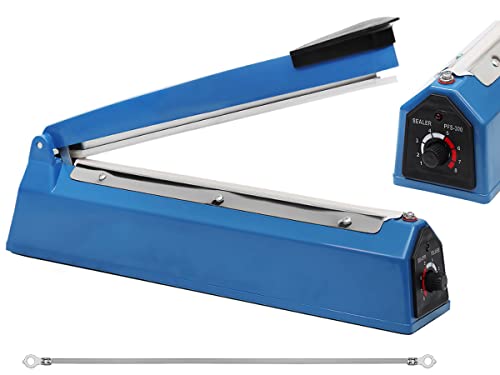 ISO TRADE Folienschweißgerät Kontaktschweißen 400W 1-8Sekunden 300mm Schweißnaht bis 0,4mm Silikon Teller, Large (11-13 inches), Blau, Wiederverwendbar, Dishwasher Safe von ISO TRADE