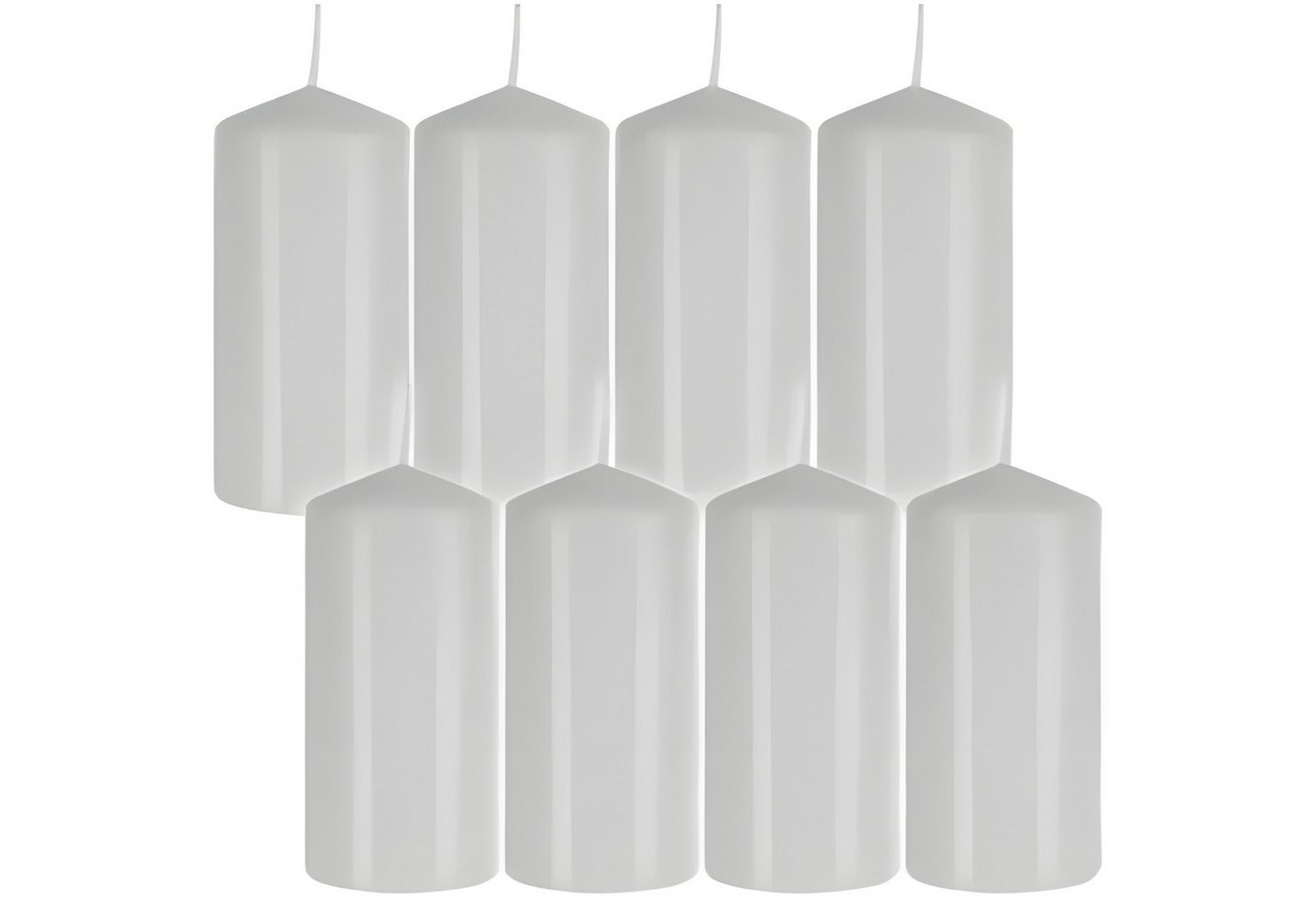 ISO TRADE Formkerze Zylinderkerze Kerze Stumpenkerze Set (Spar-Set, 8-tlg., praktisch, langlebig), Brenndauer bis 20 Stunden von ISO TRADE