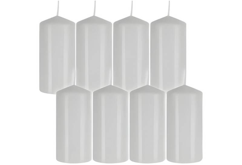 ISO TRADE Formkerze Zylinderkerze Kerze Stumpenkerze Set (Spar-Set, 8-tlg., praktisch, langlebig), Brenndauer bis 20 Stunden von ISO TRADE