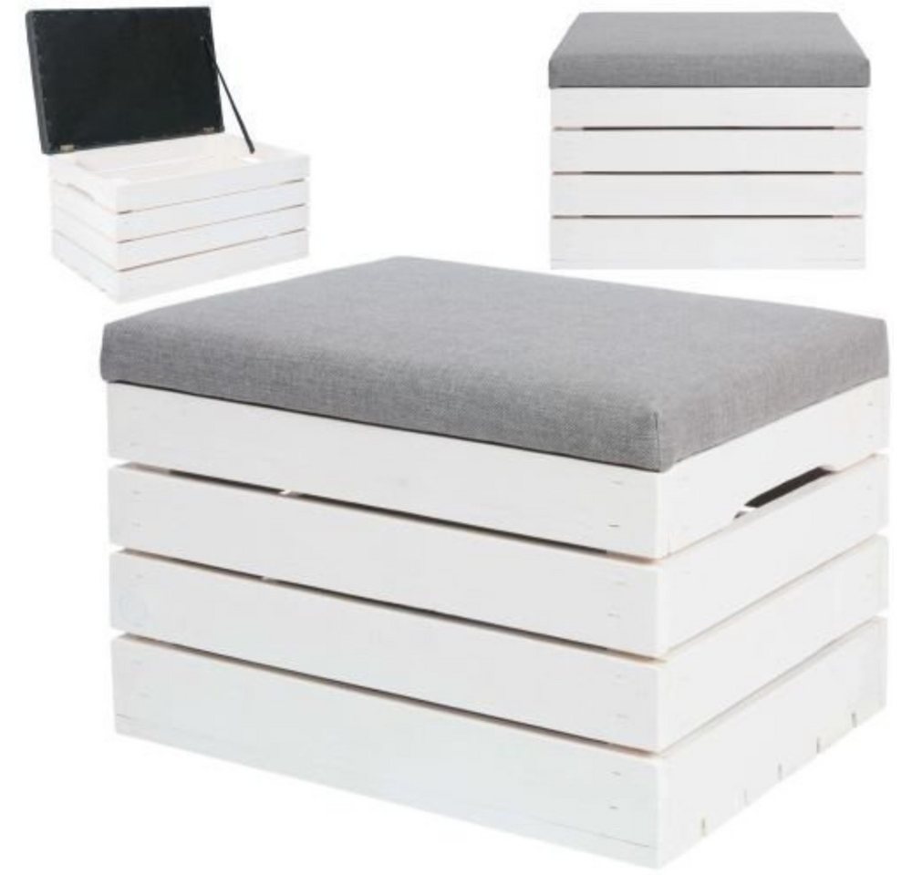 ISO TRADE Hocker Holzhocker Truhe Box (Spar-Set, 1 St., aufbewahren), Stilvolles Design von ISO TRADE