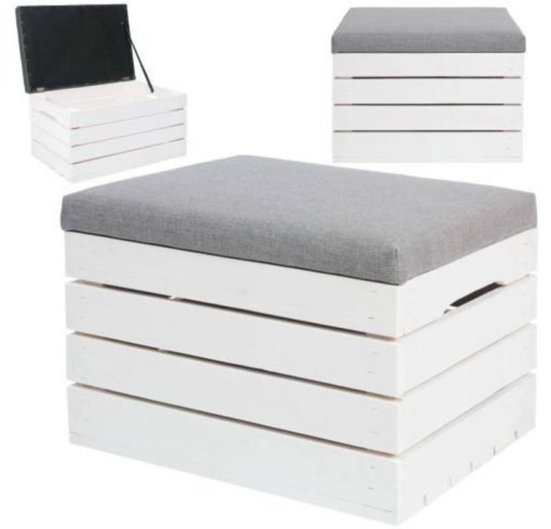ISO TRADE Hocker Holzhocker Truhe Box (Spar-Set, 1 St., aufbewahren), Stilvolles Design von ISO TRADE