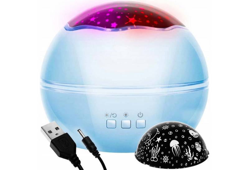 ISO TRADE LED Nachtlicht Nachtlicht mit Projektor LED Galaxy Sternenhimmel Lampe Tischlampe von ISO TRADE