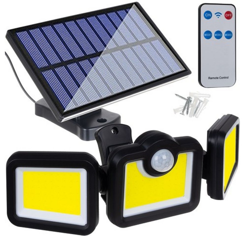 ISO TRADE LED Solarleuchte Solarlampe für außen, 6000LM 40 W wasserdichte LED Solar Bewegungssens von ISO TRADE