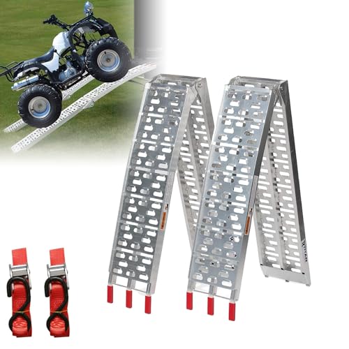 ISOISL 2X Auffahrrampe Klappbar 680kg Verladerampe rutschfeste Verladeschiene Verzinkter Stahl Rampe Auto,Laderampe geeignet für Motorrad, ATV Quad PKW,Rasenmäher leicht 226cm von ISOISL
