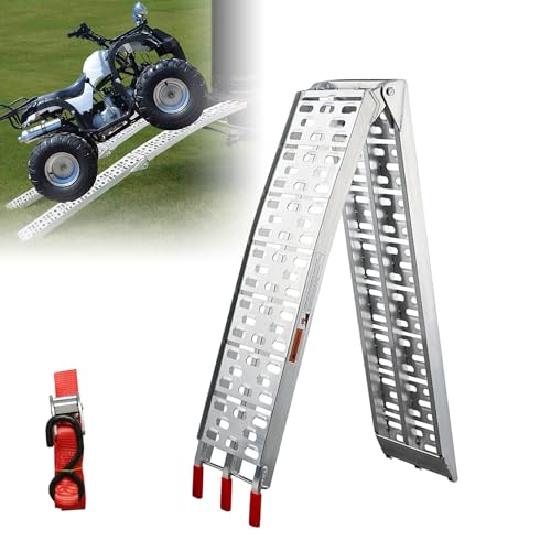 ISOISL Auffahrrampe Klappbar 340kg Verladerampe rutschfeste Verladeschiene Verzinkter Stahl Rampe Auto,Laderampe geeignet für Motorrad, ATV Quad PKW,Rasenmäher und mehr leicht 226cm ISOISL Auffahrrampe Klappbar 340kg Verladerampe rutschfeste Verladeschiene Verzinkter Stahl Rampe Auto,Laderampe geeignet für Motorrad, ATV Quad PKW,Rasenmäher und mehr leicht 226cm von ISOISL