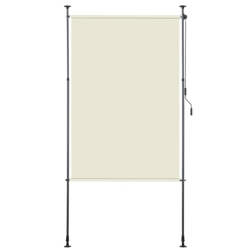 ISOISL Senkrechtmarkise außen Klemmmarkise 150x270cm Ausziehbar | Vertikalmarkise mit Handkurbel ohne Bohren | Balkon-Sichtschutz & Windschutz für Garten & Terrasse, Beige von ISOISL