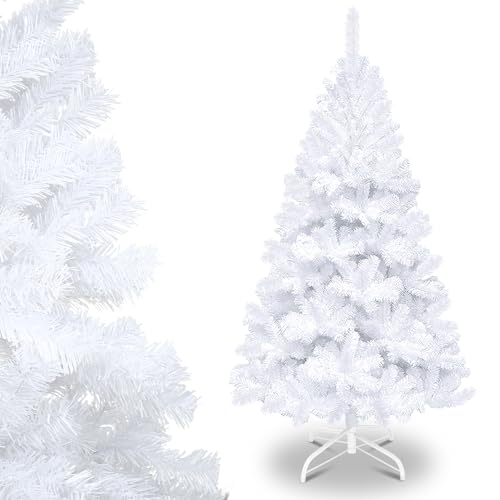 ISOISL Weiß Künstlicher Weihnachtsbaum 180cm mit Metallständer Material PVC,unechter Tannenbaum mit 770 Spitzen, eine weihnachtliche Atmosphäre zu schaffen. von ISOISL