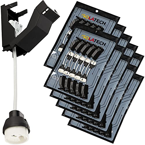 GU10 Brandschutz Keramik Fassungen mit Anschlusskasten und Schnellverbinder VDE RoHS 230-250 Volt 2A max.100W 0,75mm2 Kabel LED Halogen (hier: 100 Stück) von ISOLATECH